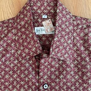NWT Jim Thompson 100%Silk Button Down Short Sleeve